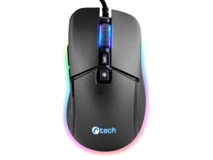 C-TECH herná myš Dawn, pre príležitostné hranie, 6400 DPI, RGB podsvietenie, USB