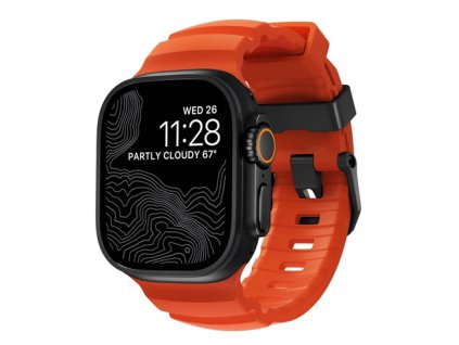 Nomad remienok Rocky Point Band pre Apple Watch 46/49mm - Magma/Black