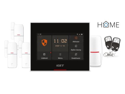 iGET HOME X5 Advanced - Inteligentný Wi-Fi/GSM alarm, v aplikácii aj ovládaní IP kamier a zásuviek, CZ app