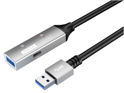PremiumCord USB 3.2 repeater a predlžovací kábel Male-Female, 5Gbps Aluminium 15m