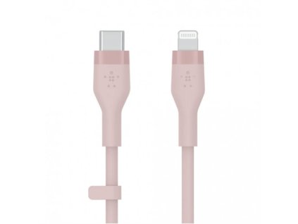 Belkin kábel Boost Charge Flex Silicone USB-C to Lightning 3m - Pink