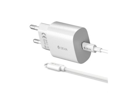 Devia sieťová nabíjačka Smart Series PD 25W with USB-C Cable - White