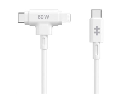 Hyper kábel HyperJuice USB-C/Lightning Hybrid Silicone Cable 1.5m - White