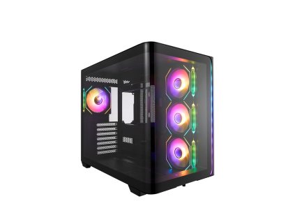FSP M580-BA/Midi Tower/Transpar./Čierna