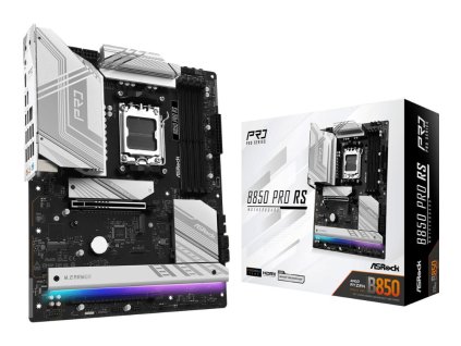 ASRock MB Sc AM5 B850 Pro RS, AMD B850, 4xDDR5, 1xUSB-C, 1xHDMI, ATX
