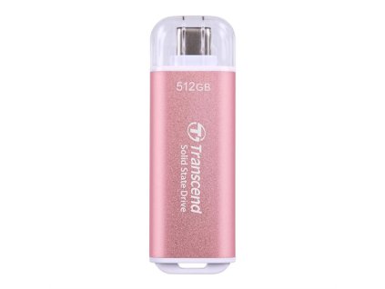 Transcend SSD 512GB ESD300 USB 3.2 Gen 2x1 - Pink