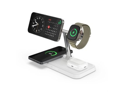 Hyper HyperJuice Qi2 4-in-1 Magnetic Charging Stand - White