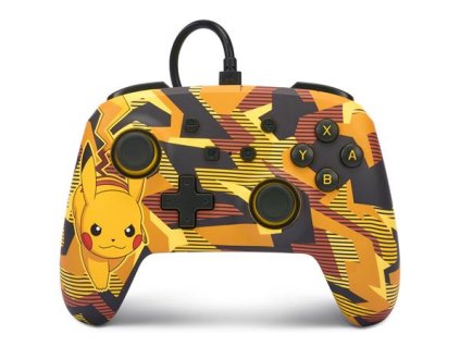 PowerA Enhanced Wired Controller for Nintendo Switch - Camo Storm Pikachu