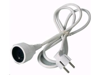 PREMIUMCORD Predlžovací kábel 230V 7m, 1 zásuvka (M/F) biely