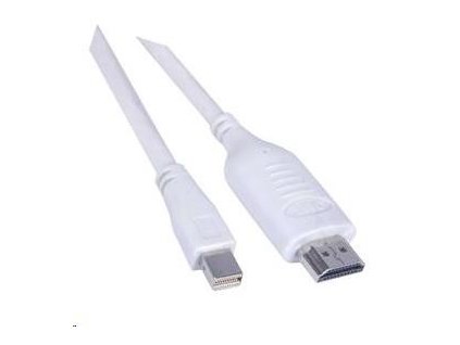PREMIUMCORD Mini DisplayPort - HDMI kábel 5 m, biely