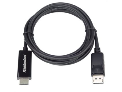 PremiumCord DisplayPort 1.2 na HDMI 2.0 kábel pre rozlíšenie 4Kx2K@60Hz, 2m