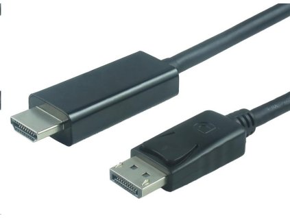 Kábel PREMIUMCORD DisplayPort 1.2 na HDMI 2.0, pre rozlíšenie 4Kx2K@60Hz, 3 m