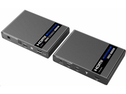 PremiumCord HDMI 2.0 Extender KVM Ultra HD 4kx2k@60Hz na 70 m s prenosom cez USB