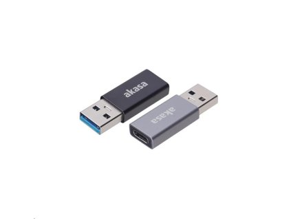 Adaptér AKASA USB3.1 Gen2 Type-C na Type-A (F/M), 2 ks v balení