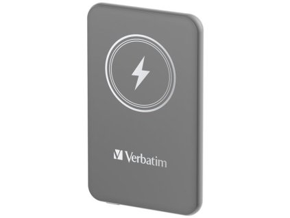 VERBATIM Powerbanka Charge 'n' Go, Magnetická, 5000 mAh, USB-C, Šedá