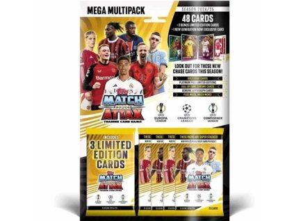 Futbalové karty Topps Match Attax TCG 2024/25 UCC Mega Multipack