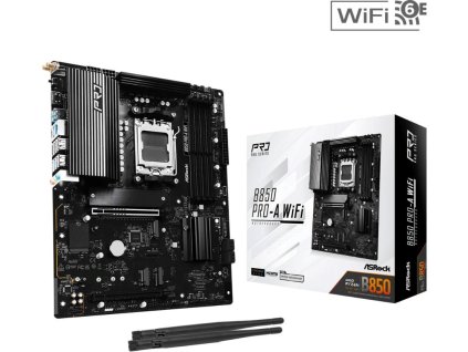 ASRock MB Sc AM5 B850 Pro-A WiFi, AMD B850, 4xDDR5, 1xUSB-C, 1xHDMI, WiFi, ATX