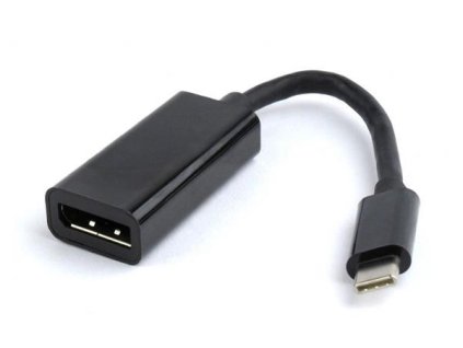 Gembird adaptér USB-C (M) na DisplayPort (F), 0.15m kábel, čierny
