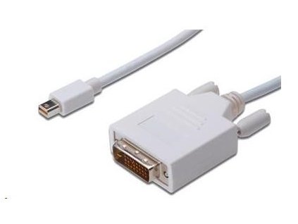 PREMIUMCORD Mini DisplayPort - DVI kábel 2 m, biely