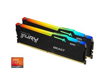 KINGSTON 32GB 5200MT/s DDR5 CL36 DIMM (Kit of 2) FURY Beast RGB EXPO