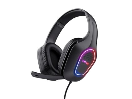 TRUST Herní sluchátka GXT 416 ZIROX, LED, USB, 3.5mm Jack, černá