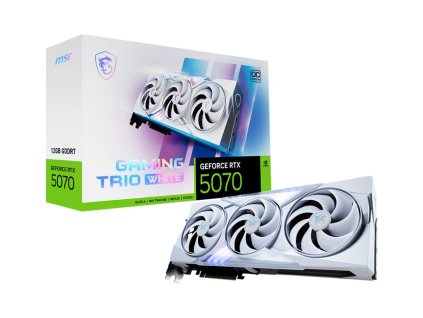 MSI VGA NVIDIA GeForce RTX 5070 12G GAMING TRIO OC WHITE , RTX 5070, 12GB GDDR7, 3xDP, 1xHDMI