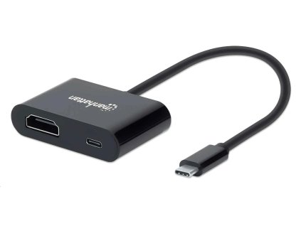 MANHATTAN Adaptér USB-C na HDMI, 4K@60Hz, čierny