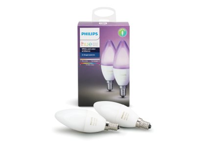 PHILIPS Hue White and Color Ambience, 2x žárovka svíčková 6,5W E14 B39 DIM