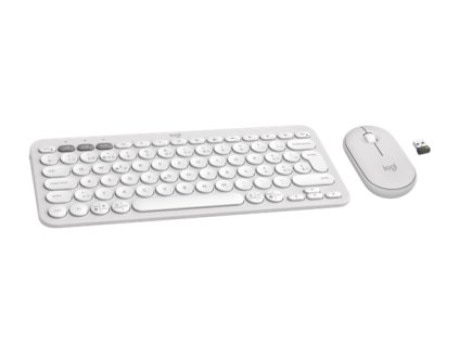 LOGITECH Pebble 2 Combo - TONAL WHITE - US INT'L - 2.4GHZ/BT - N/A - INTNL-973 - UNIVERSAL
