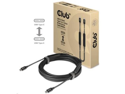 Kábel USB Club3D 3.2 Gen2 Type-C to C Active Bi-directional (M/M) 8K60Hz, 5m
