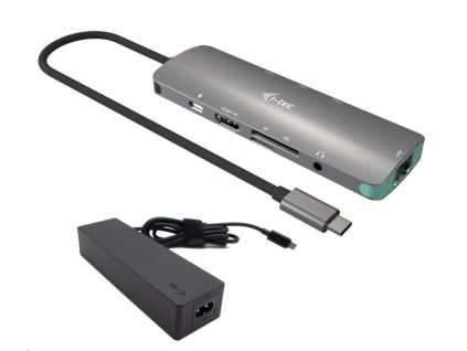 i-tec USB-C Metal Nano Docking Station 4K HDMI LAN with Power Delivery 100 W + Charger 100W