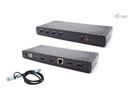 i-tec USB 3.0/USB-C/Thunderbolt, 2x HDMI Docking Station, PD 100W