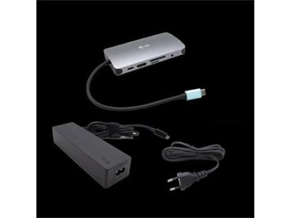 I-tec USB-C Metal Nano Dock HDMI/VGA with LAN + Power Delivery 100W + Charger 100W (bundle)