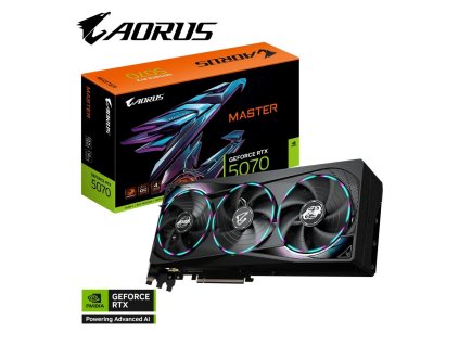 GIGABYTE VGA NVIDIA GeForce RTX 5070 MASTER 12G, 12G GDDR7, 3xDP, 1xHDMI
