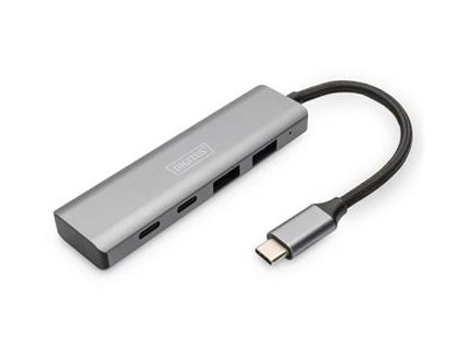 DIGITUS USB-C 4 Port HUB, 2x USB A + 2x USB-C