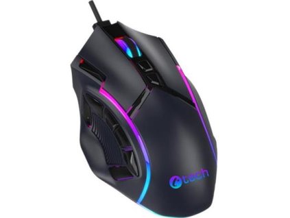 C-TECH herní myš Akali (GM-15), casual gaming, 12800 DPI, RGB podsvícení, USB, černá
