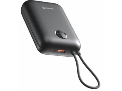 SWISSTEN POWER BANK VOLTBOX 35W 30000 mAh S INTEGROVANÝMI KABELY USB-C A LIGHTNING ČERNÁ
