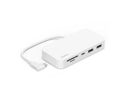 Belkin CONNECT USB-C 6v1 Multiport Hub s držákem, bílá