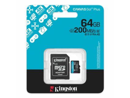 KINGSTON Micro SDXC CANVAS GO! Plus Gen4 64GB+A