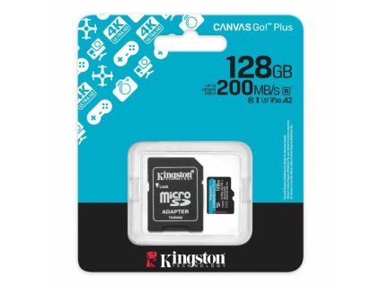 KINGSTON Micro SDXC CANVAS GO! Plus Gen4 128GB+A