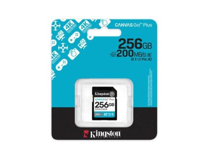 256 GB .SDXC karta Kingston Canvas Go Plus Gen4 ( r200MB/s, w160MB/s )