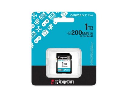 1 TB .SDXC karta Kingston Canvas Go Plus Gen4 ( r200MB/s, w160MB/s )