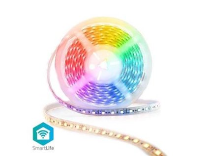 Nedis WIFILS52CRGBW Smart LED pásek Wi-Fi | Více barev | SMD | 5.00 m | IP21 | 2700 - 6500K | 960 lm | Android / IOS