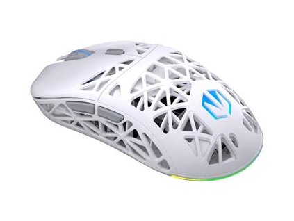 Myš, herní, bezdrátová, optická, až 26000DPI, senzor PAW3395, 6 tlačítek, Kailh GM 8.0, ARGB pod. bílá