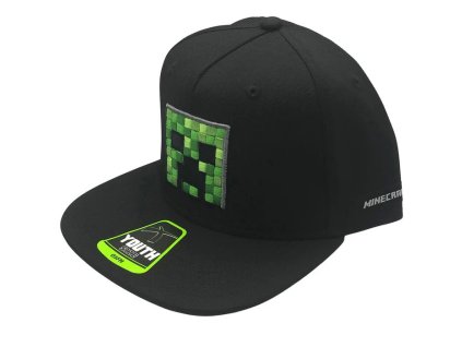 Minecraft Creeper Face Kids Cap - šiltovka