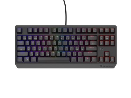 Herná klávesnica Genesis THOR 230/TKL/RGB/Outemu Red/Drôtové USB-A/ CZ- SK layout/Čierna