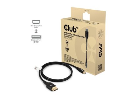 Club3D Kabel MiniDisplayPort na DisplayPort 2.1 Certifikovaný, Oboustranný, 10K60Hz, DSC1.2, UHBR10, 1m