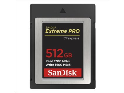 Karta SanDisk Extreme Pro CFexpress 512 GB, typ B, 1700 MB/s čítanie, 1200 MB/s zápis