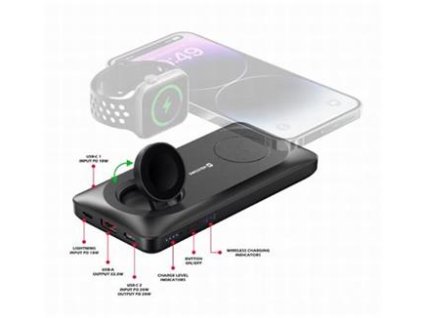 SWISSTEN POWER BANK 10000 mAh 2v1 PRO APPLE WATCH A MAGSAFE
