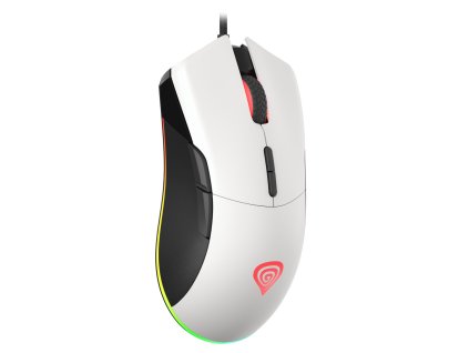 Genesis herná optická myš KRYPTON 290/RGB/6400 DPI/Herná/Optická/6 400 DPI/Drôtová USB/Biela